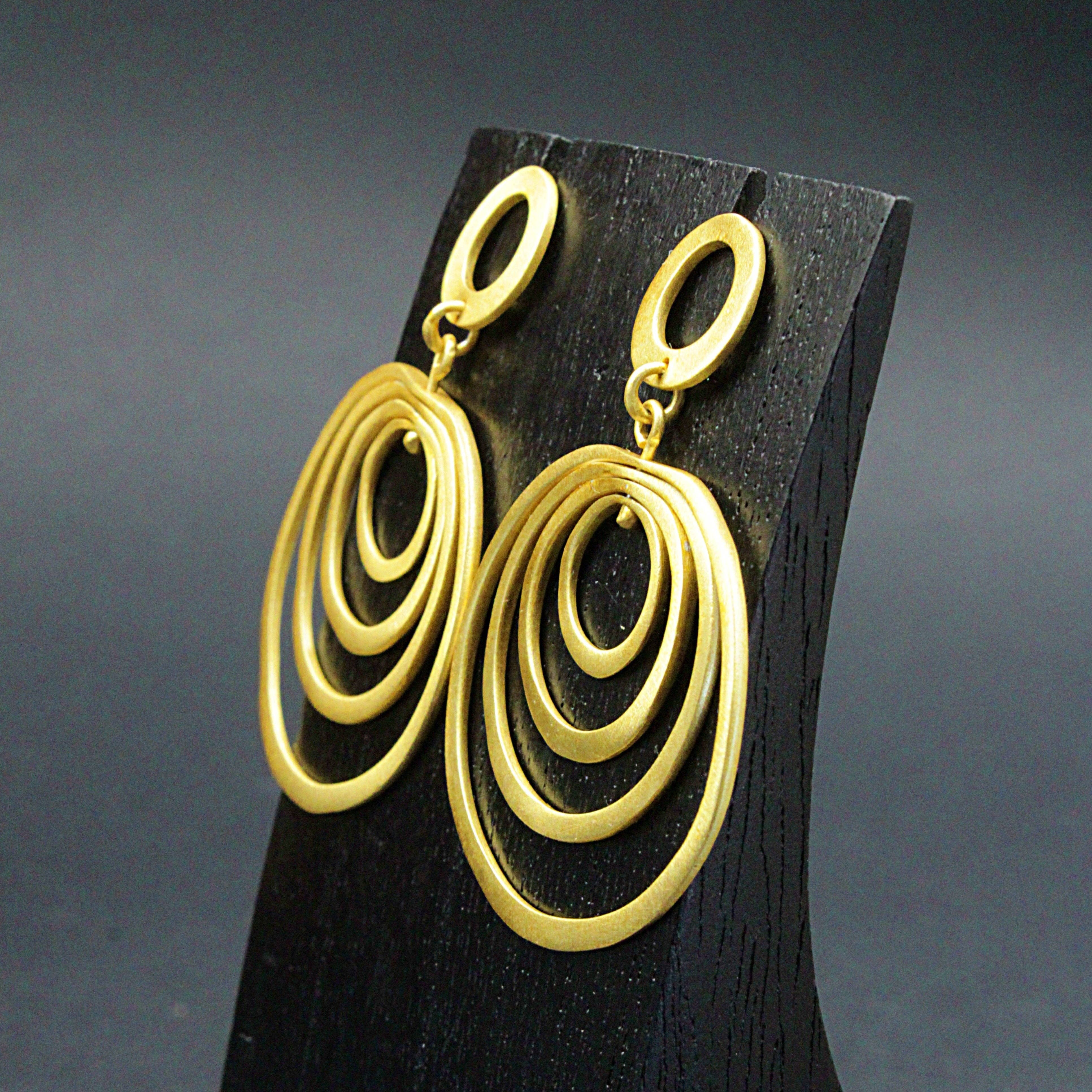 LA MAR - Wholesale Dangle Earrings - MILLE ANELLI earrings with gold-plated design2