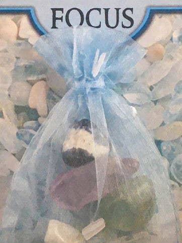 Gemstone Intention Pouch - Focus for wholesale by Sansaara Living