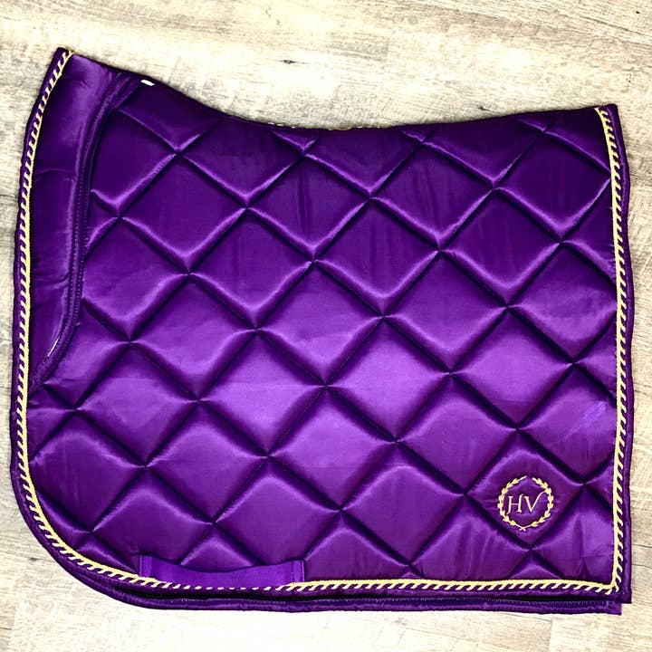 Dressage Saddle pads with Gold Embelishments for wholesale by HV Collections