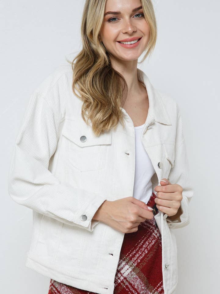 IVORY CORDUROY COLLARED BUTTON DOWN JACKET JK7763 and other Purchase Wholesale jk161. Free Returns & Net 60 Terms on Faire trending on Faire.