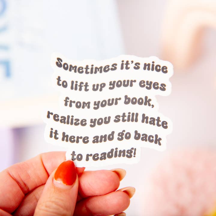 Go Back To Reading Sticker for wholesale by The Blush Hut