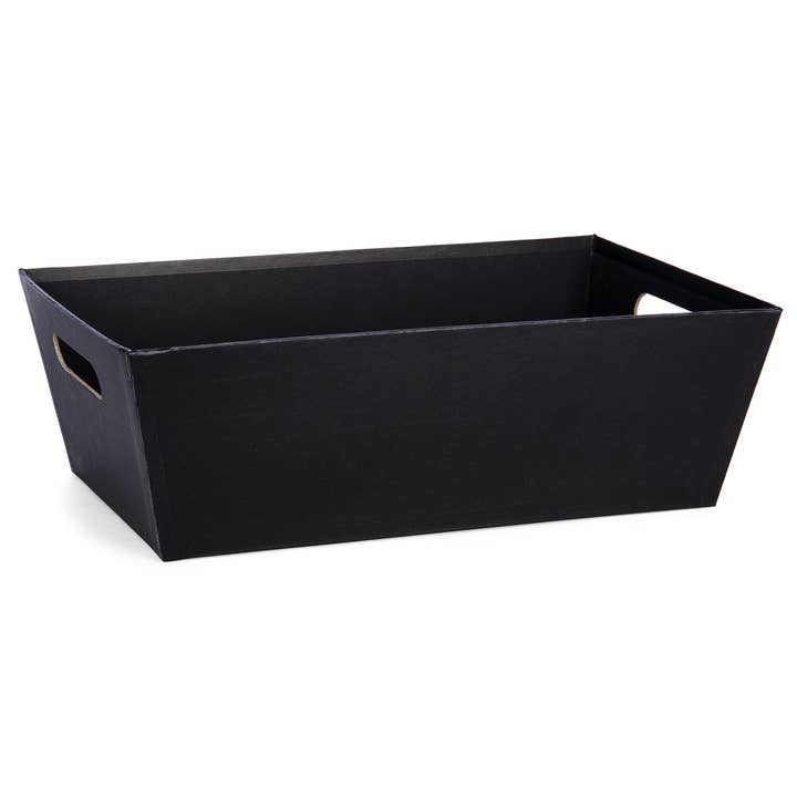 Paperboard Tray w/inset handles- Black for wholesale by Willow Group