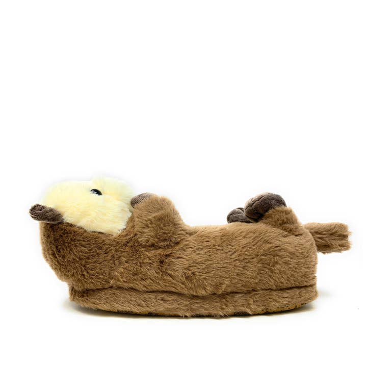 Oooh Yeah/Sock It Up/Oooh Geez Slippers - Wholesale Slippers - Women's - Abe the Otter | Women's Funny Fluffy Animal Cozy Slippers