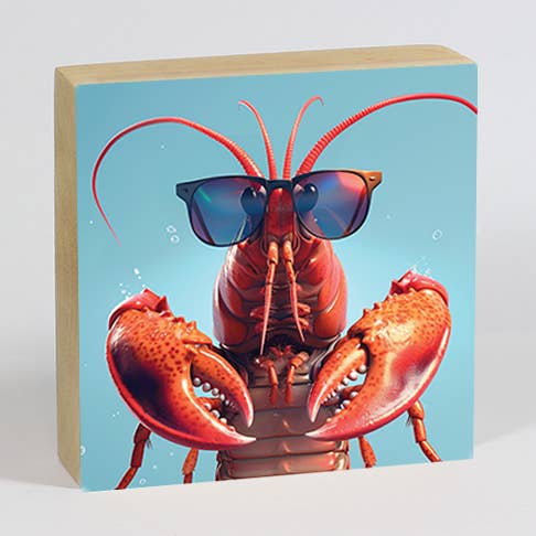 Bloc de bois homard cool (Copie) (Copie) pour la vente par The Door House to Home