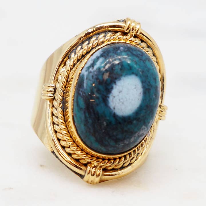 NCR315T Damenring mit halbedlem Stein für den Großhandel von NIIKI PARIS