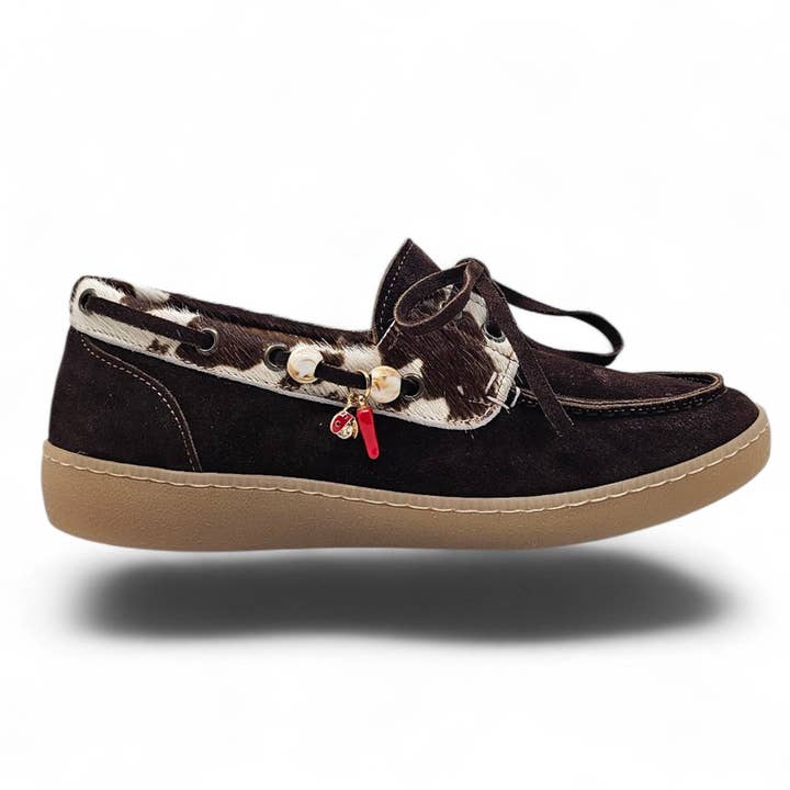 Sophie chocolate cow loafer VV25201 for wholesale by Shoppinlove