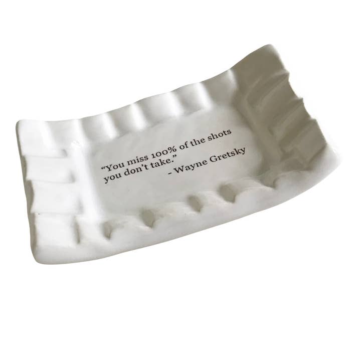Lorraine Oerth Co. - Wholesale Decorative Plate/Dish/Bowl - Quote Dish - Wayne Gretzky - "Shots You Don't Take"