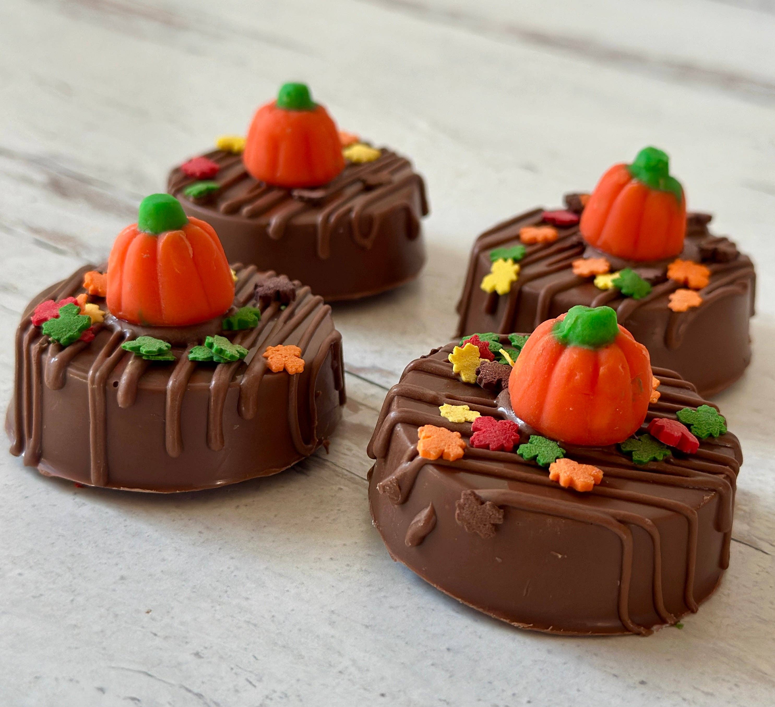 Chocolates Unlimited by Denise - Wholesale Chocolate Covered Sweets - Pumpkin Creme Chocolate Covered Oreos 2