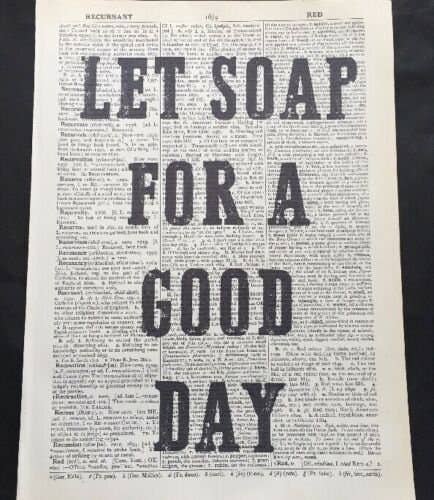 Parksmoonprints - Wholesale Art Print - Bathroom Soap Quote Dictionary Print - Humour Wall Art1