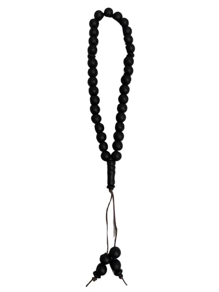 Palestijnse Elegantie Handgemaakte Houten Tasbeeh – Zwarte Kralen voor wholesale door Palestinian Elegance