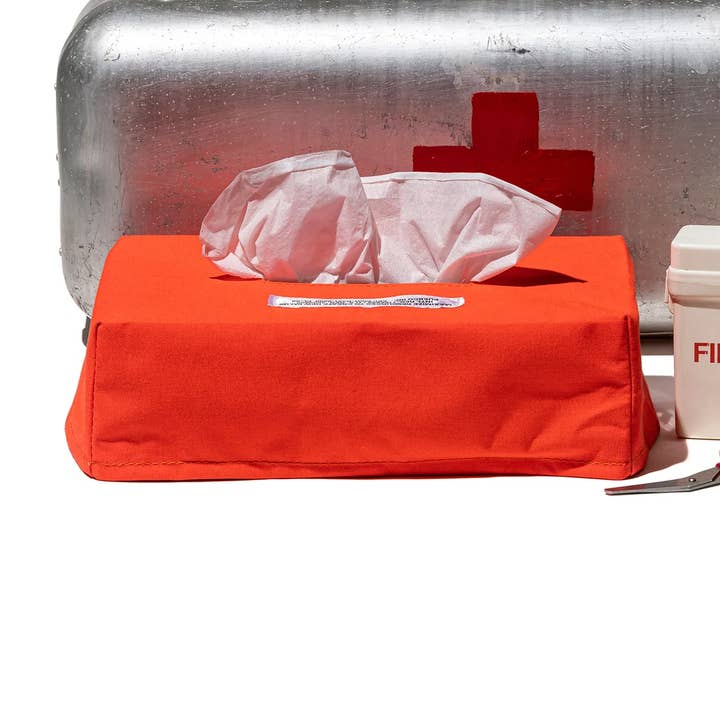 EMERGENCY TISSUE BOX COVER / Neon Orange for wholesale by Puebco