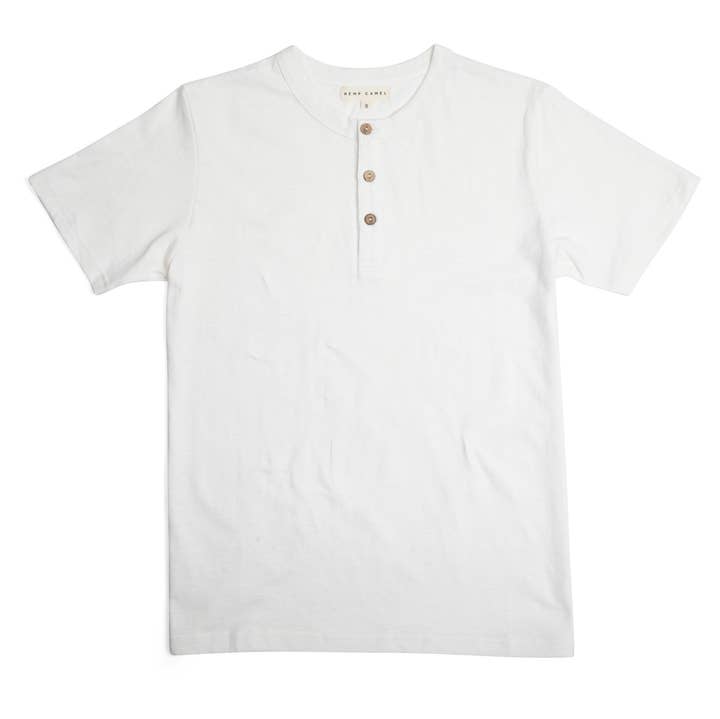 Hemp Camel - Wholesale T-Shirt - Men's - Hemp & Cotton Henley0