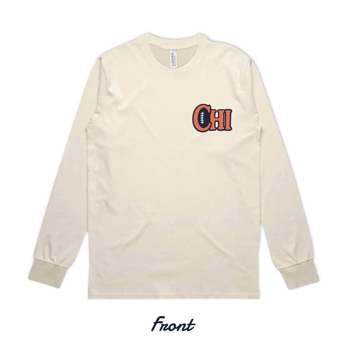 Chitown Clothing - Wholesale Screen Printed T-Shirt - Men's - Chicago Football Long Sleeve Shirt