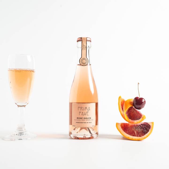 Prima Pavé - Wholesale Non-Alcoholic Spirits/Wine/Beer - Rosé Dolce Mini Bottles - 24 pack1