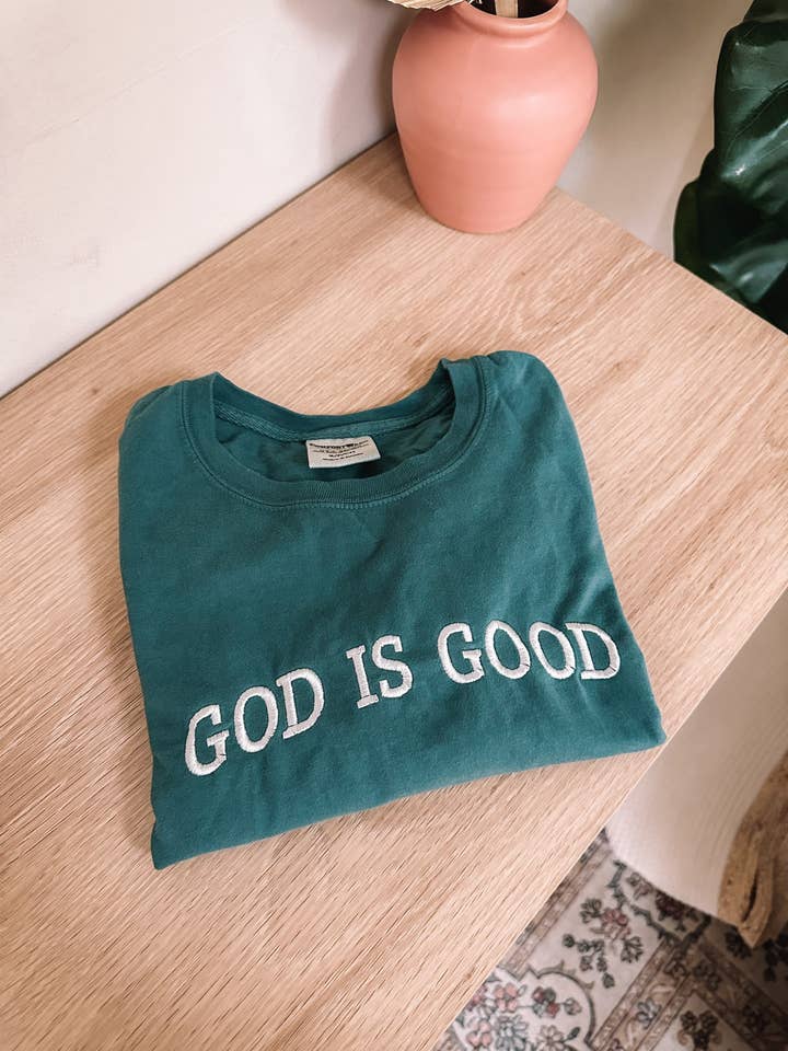 Honey Soul LLC - Wholesale T-Shirt - Women's - Embroidered GOD IS GOOD Tee3