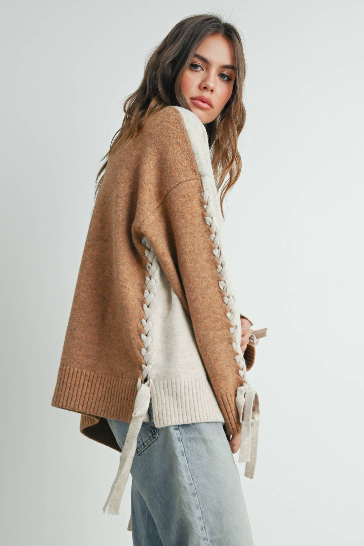 BUTTERMELON - Wholesale Knit Sweater - Women's - Crew Neck Long Sleeve Pullover Sweater - BMW758713