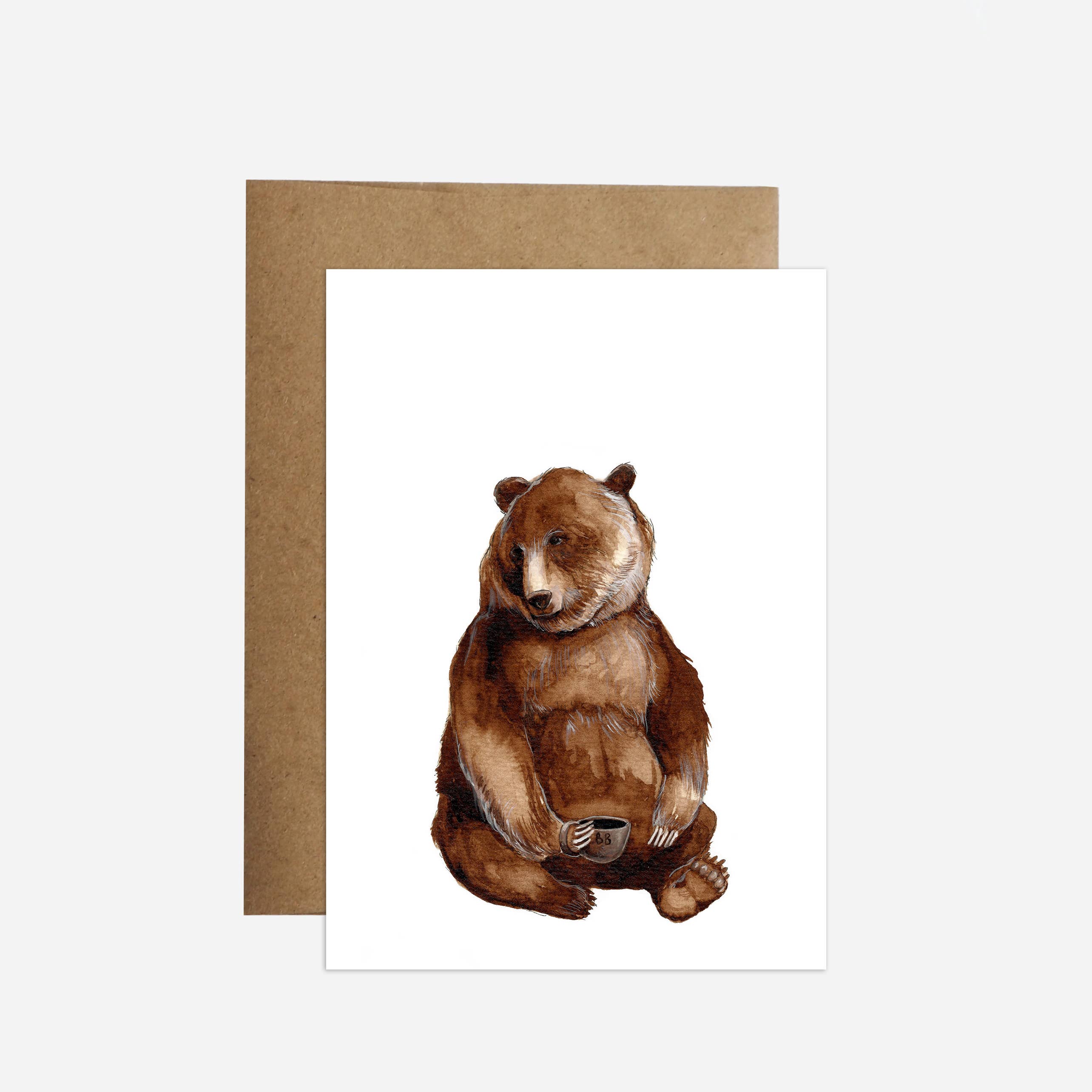 Polanshek of the Hills - Wholesale Everyday Greeting Card - Card - Bear - Critters and Cups2