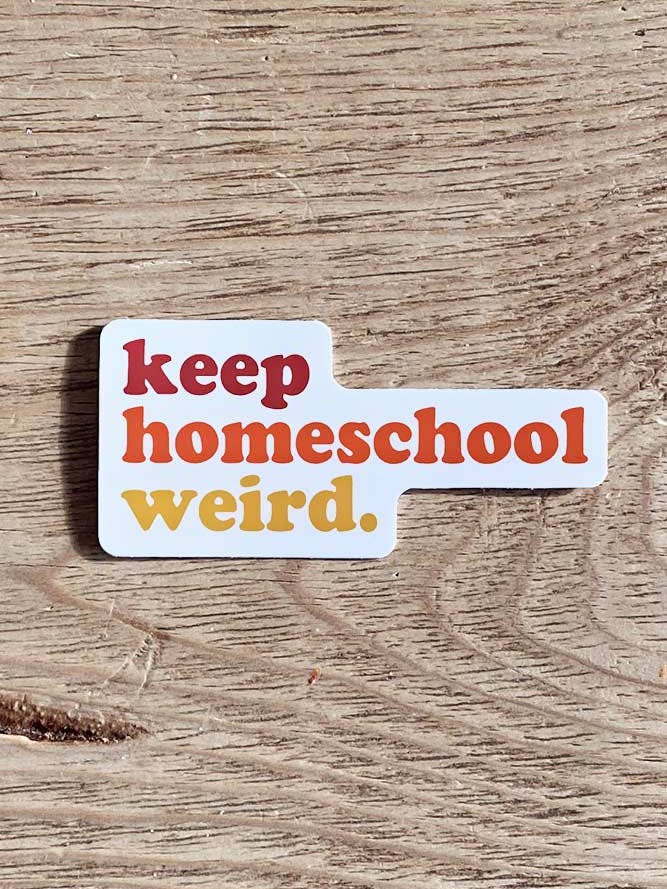Keep Homeschool Weird Sticker for wholesale by Hope Outfitters