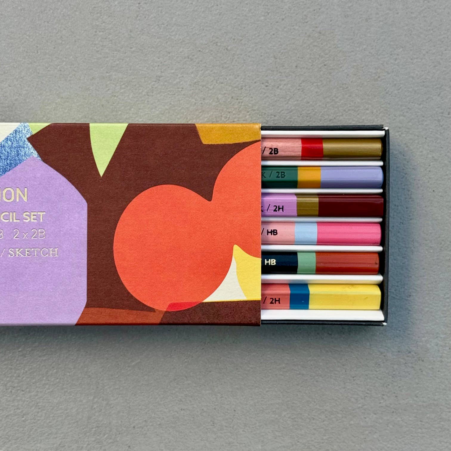 Pavilion - Wholesale Pencil - Abstract Collage Collage Assemblage - 6 Piece Pencil Set3