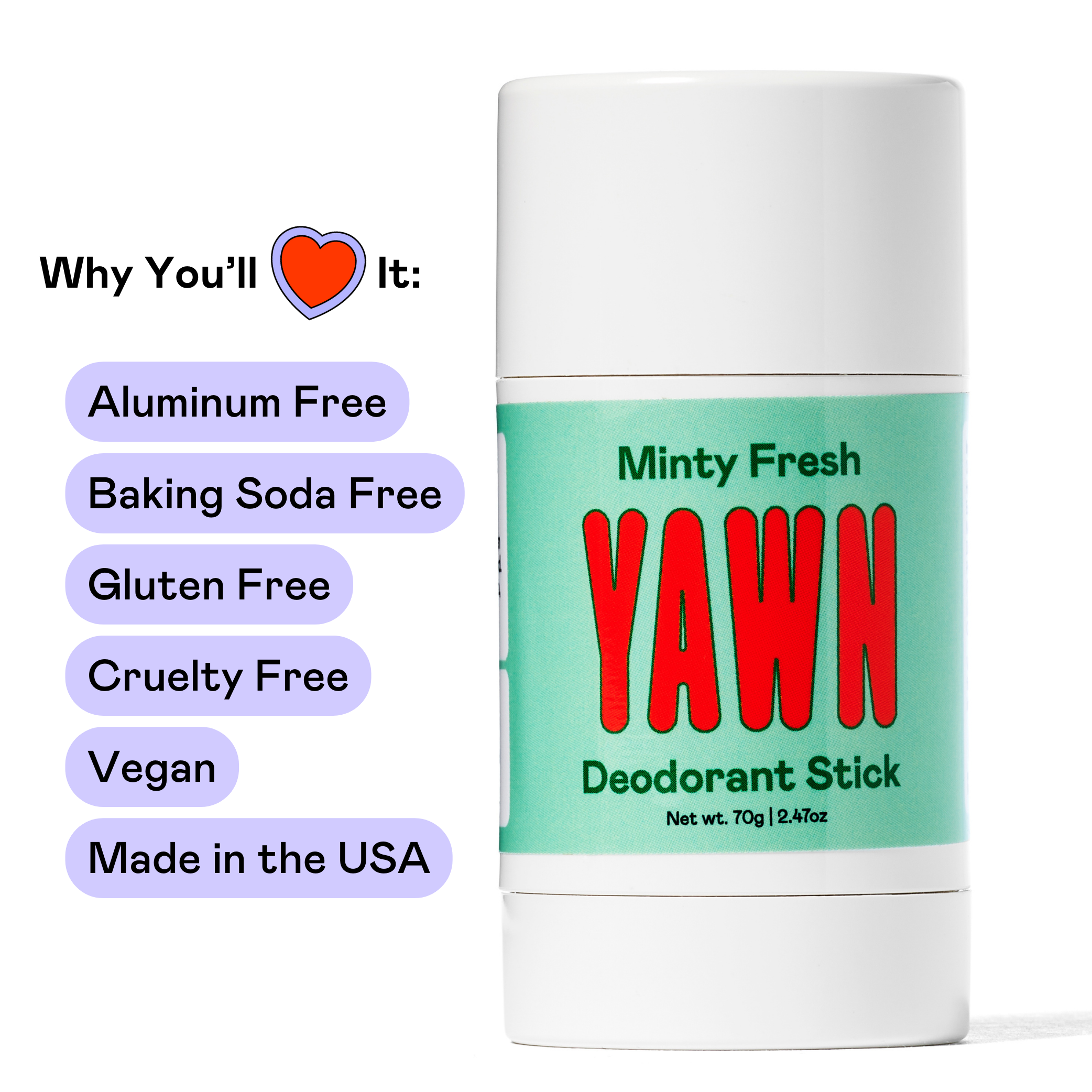 YAWN - Wholesale Deodorant - Unisex - Minty Fresh Deodorant Stick | Aluminum-Free Tween Deodorant3