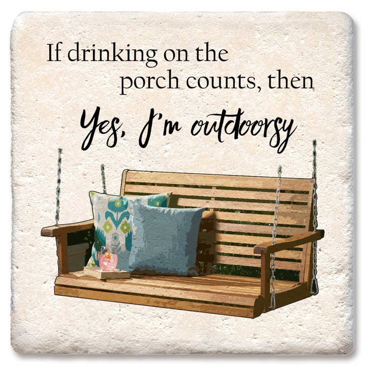 Tipsy Coasters & Gifts - Wholesale Coasters - Drink Coaster I'm Outdoorsy Coaster