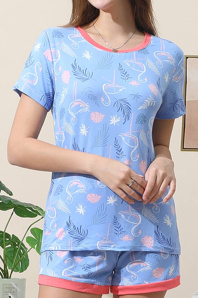 NINEXIS - Wholesale Sleepwear Set - Women's - CWSPJ031_SHORT SLEEVE TOP WITH SHORTS PAJAMA SET26