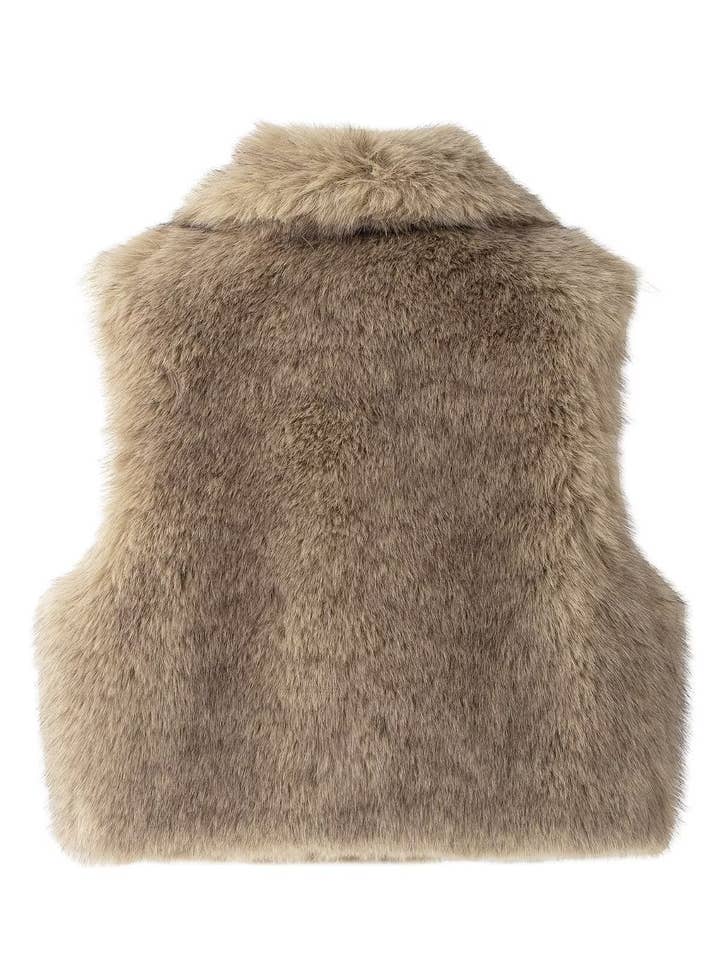 alberalkirk - Wholesale Outerwear Vest - Women's - Faux Fur Vest Women Beige N5A5544