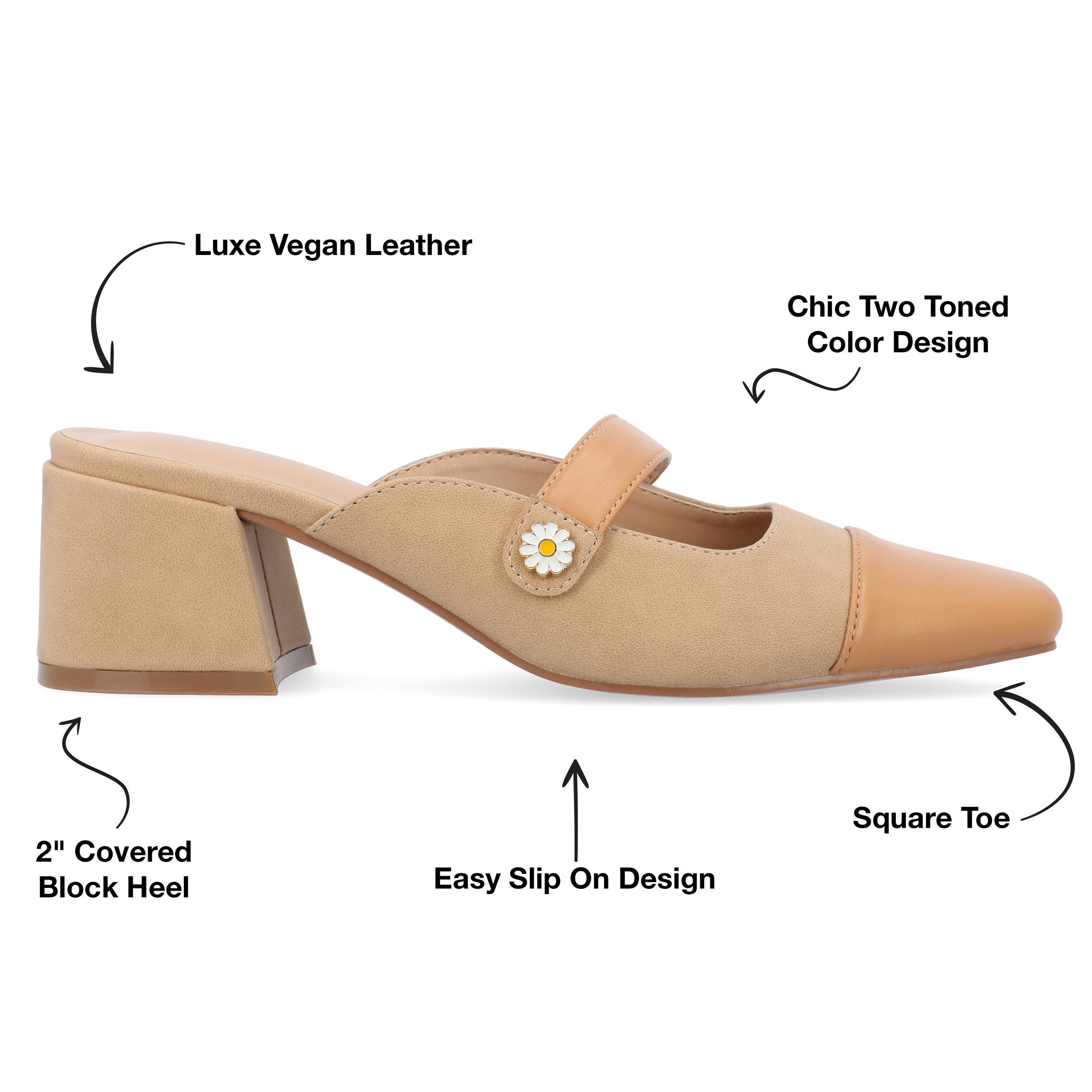 Journee - Wholesale Low Heels - Women's - Dalla Kitten Block Heels In Faux Leather7