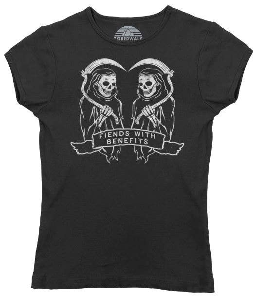 Boredwalk - Wholesale Screen Printed T-Shirt - Women's - Women's Fiends With Benefits T-Shirt0
