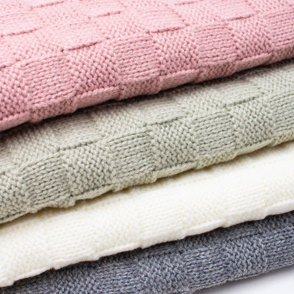 Snufie - Wholesale Bedding Blanket - Kids & Baby - Baby Blanket | BASKET WEAVE | Blush2