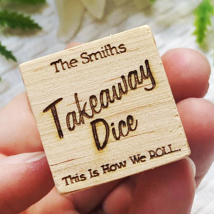 Personalised gift, Takeaway Dice, mothers day Gift, Couples for wholesale by Knotty_baby