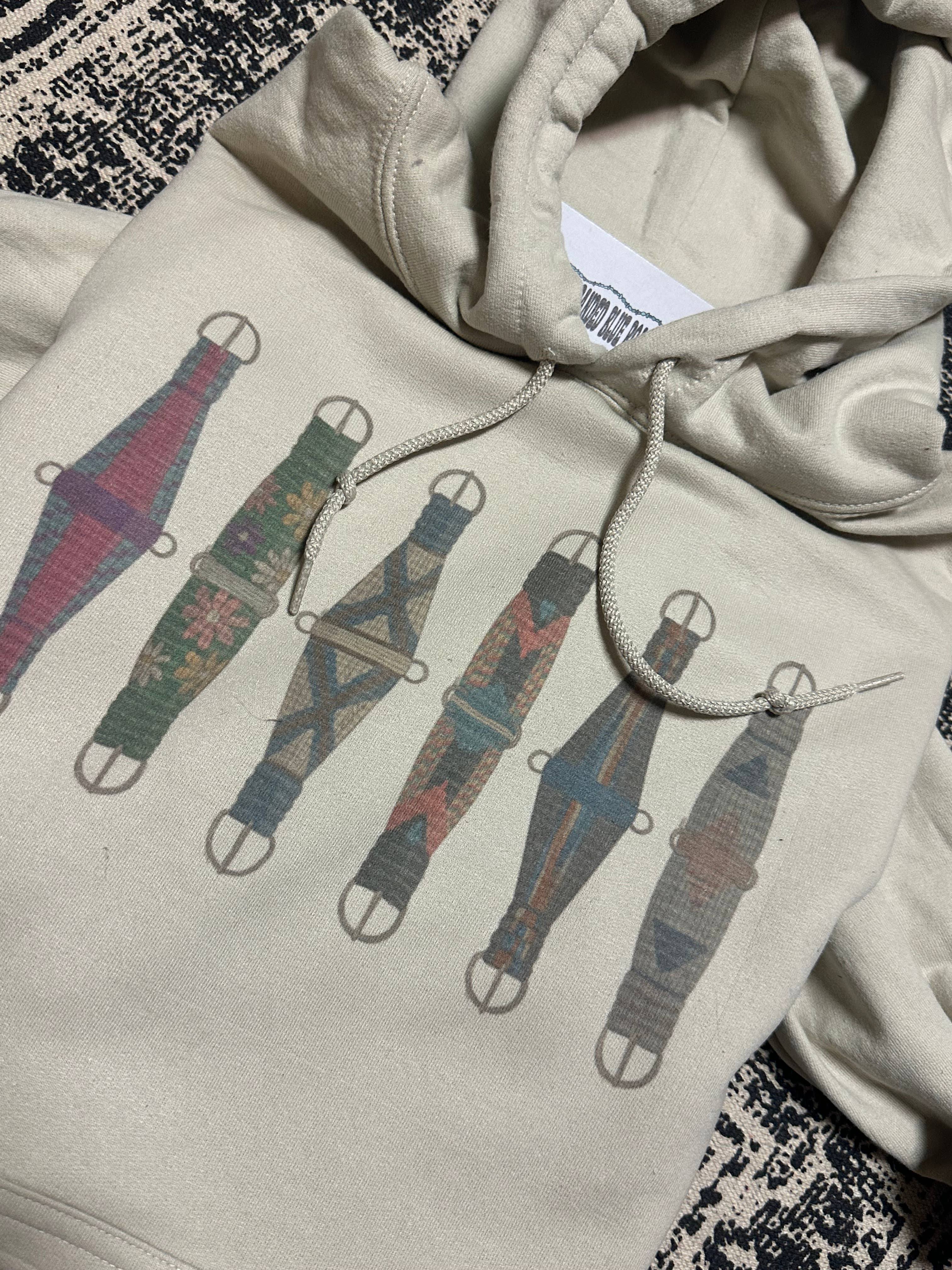 The Branded Blue Roan - Wholesale Hoodie - Unisex - Western Cowboy Cinches (Tan) Hoodie 2