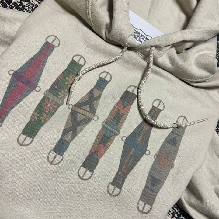 The Branded Blue Roan - Wholesale Hoodie - Unisex - Western Cowboy Cinches (Tan) Hoodie 2