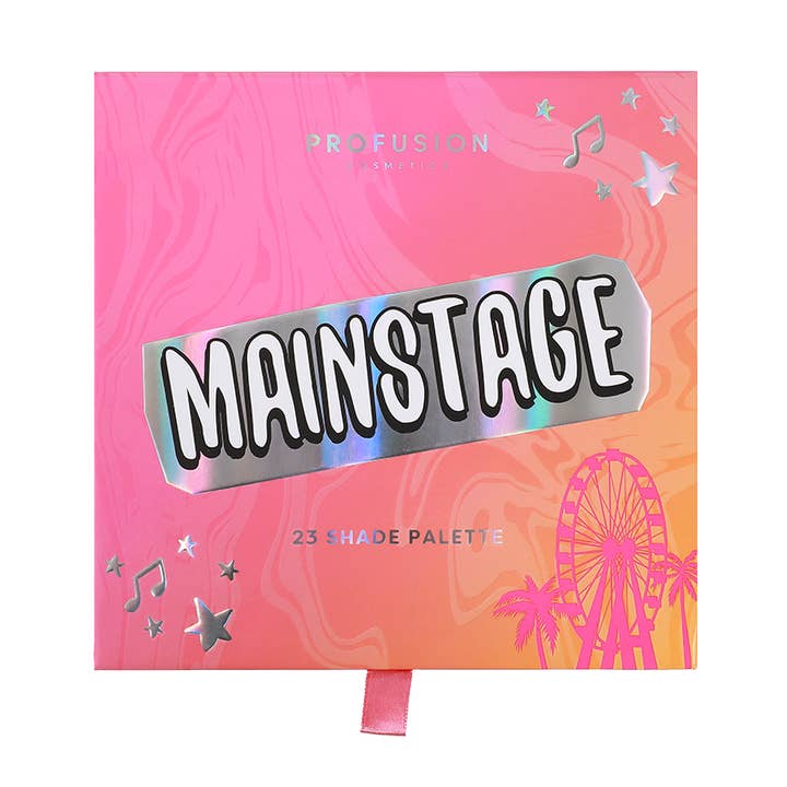 Mainstage 23 Shade Highly Pigmented Eyeshadow Palette for wholesale by Profusion Cosmetics
