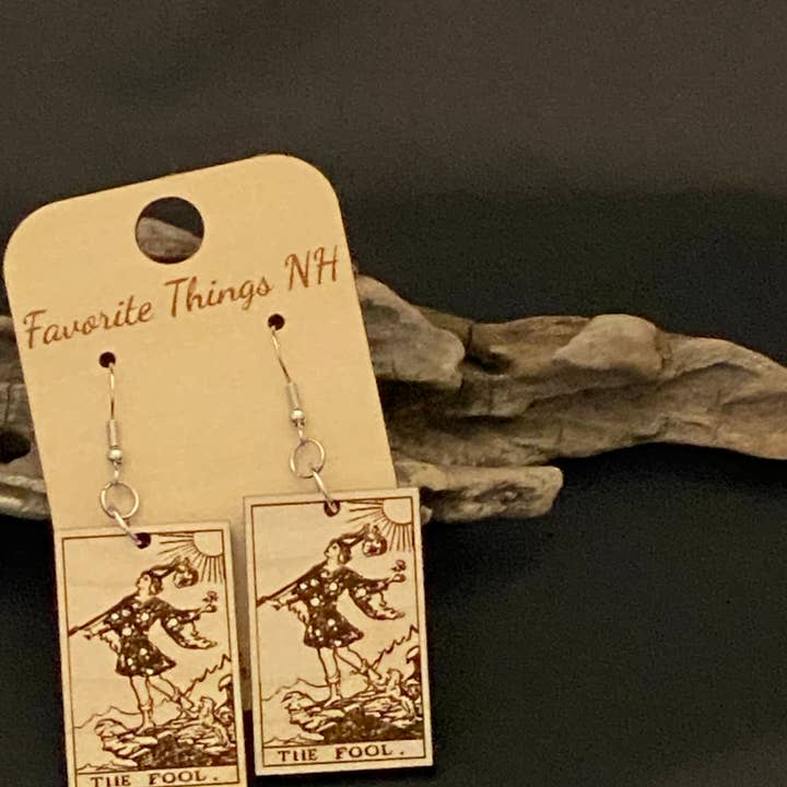 The Fool Tarot Card Earring for wholesale by Favorite Things, NH