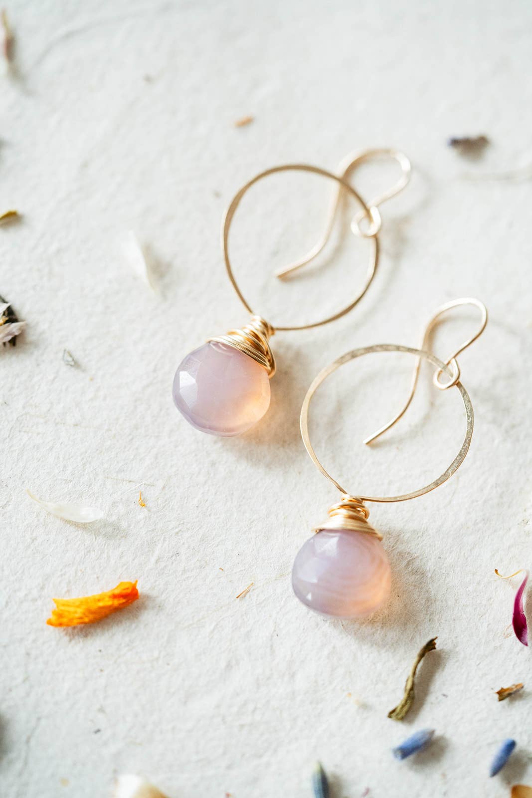 Bella Vita Jewelry - Wholesale Dangle Earrings - Pantone Earrings | Megan Hoop and Natural Stone Earrings25