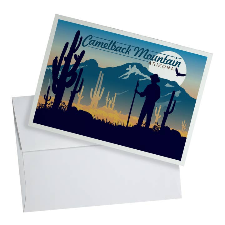 Notecard 88170 Camelback Mountain Arizona Go Explore Hike for wholesale by Lantern Press