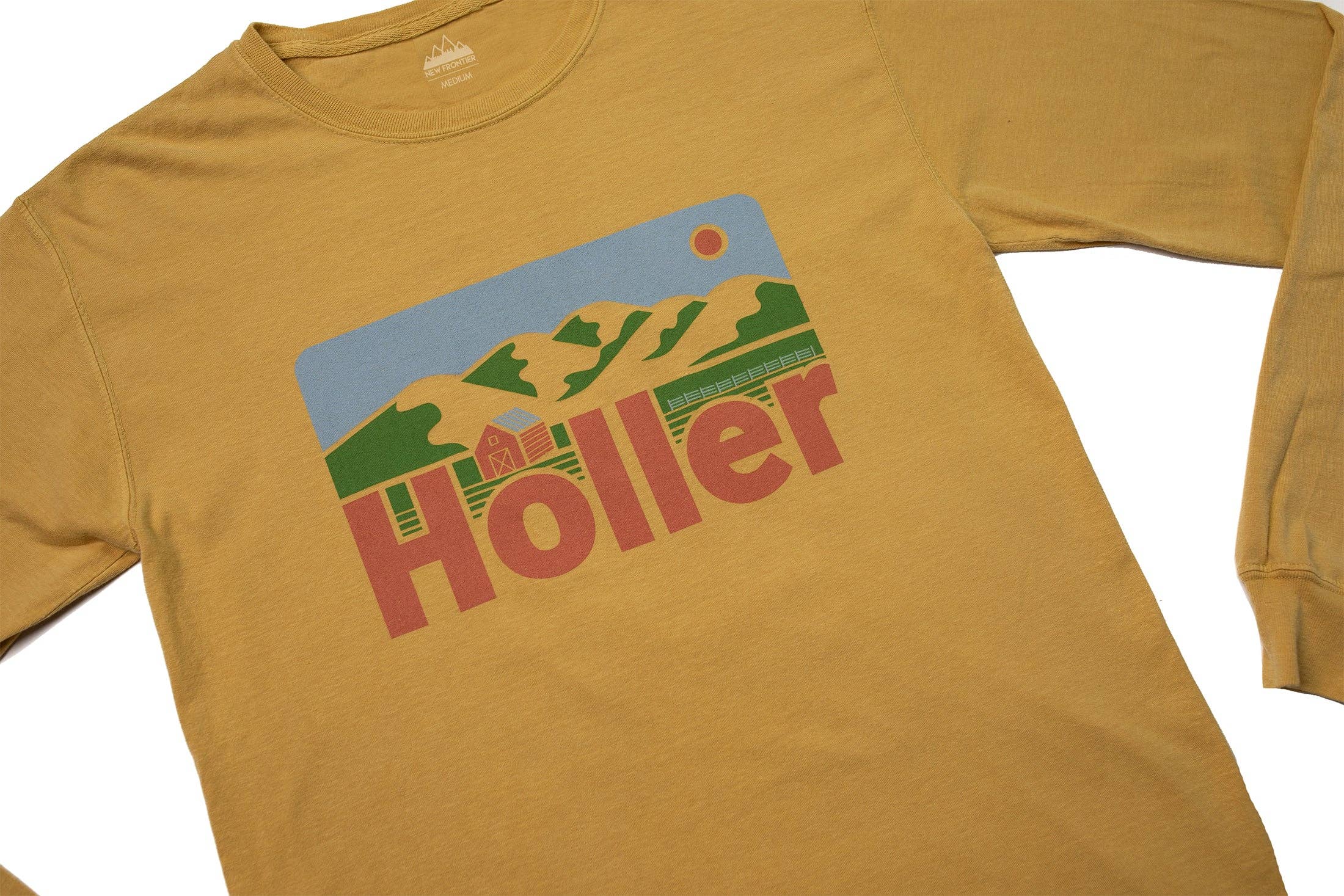 New Frontier - Wholesale Screen Printed T-Shirt - Unisex - Holler Long Sleeve1