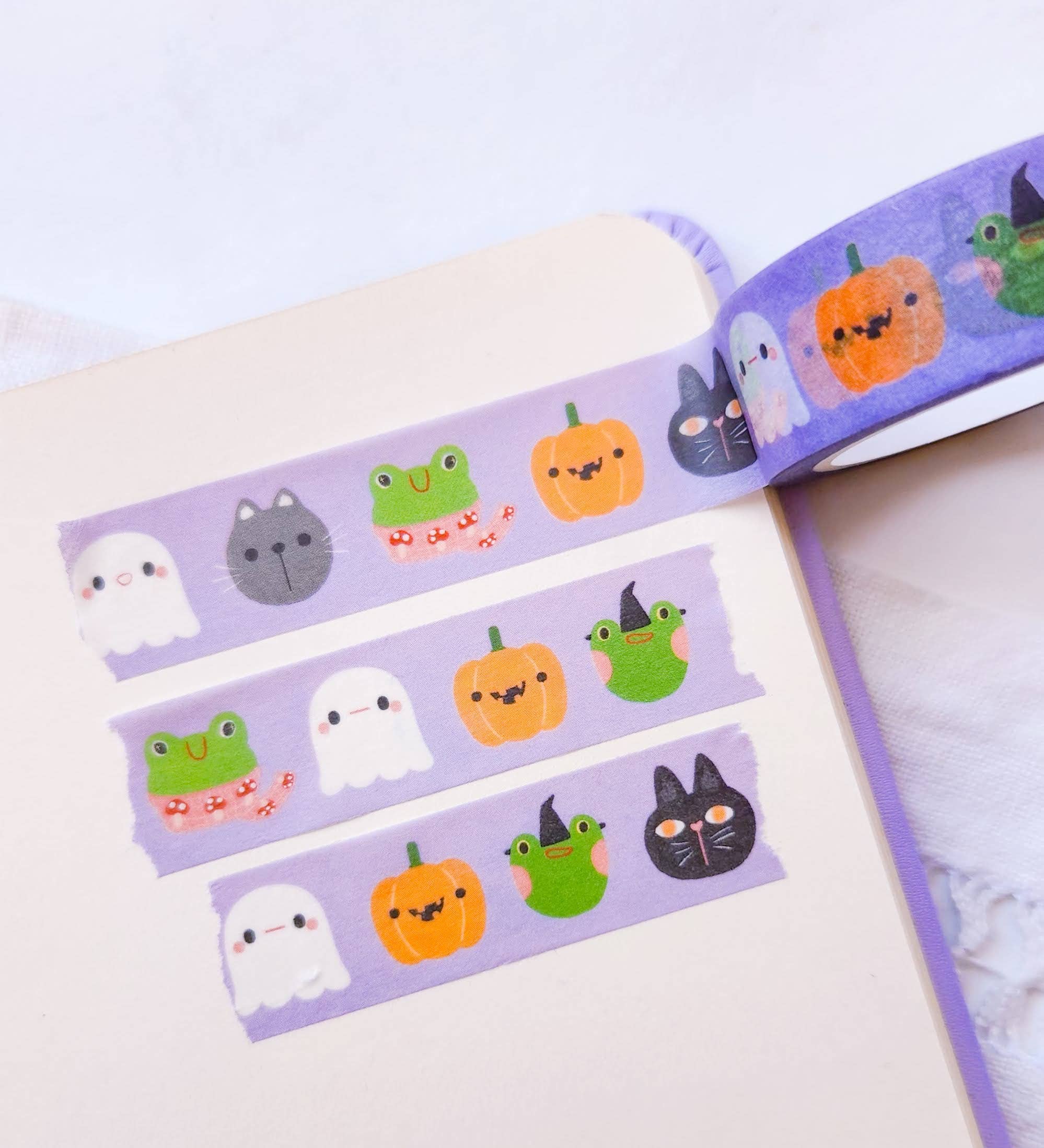 Full Bloom and Co. - Vendita all'ingrosso Nastro washi - Nastro Washi di Halloween Amici Spettrali - Fantasmi, Rane e Gatti4