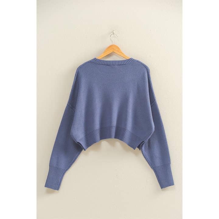 Double Zero - Wholesale Knit Sweater - Women's - Ribbed Knit Oversized Cropped Sweater22
