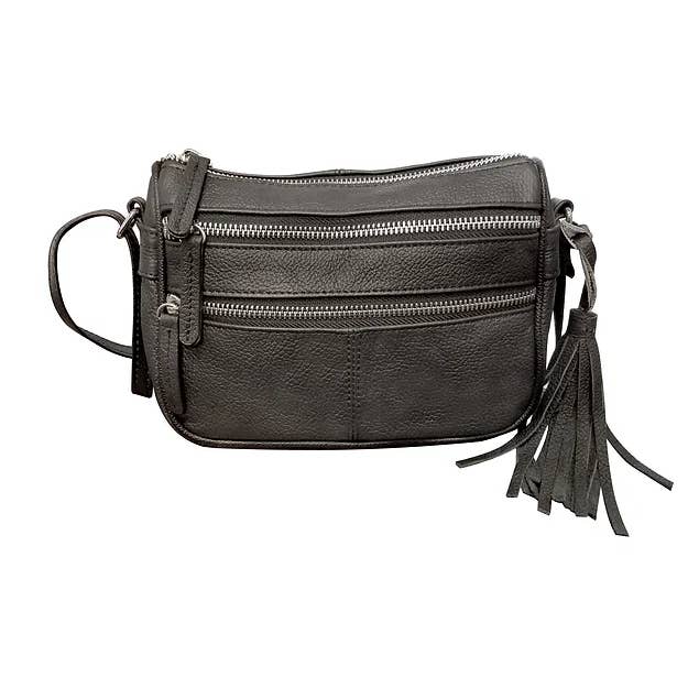 Roma Leathers, Inc. - Wholesale Crossbody Bag - Women's - RM509 cowhide leather crossbody shoulder bag