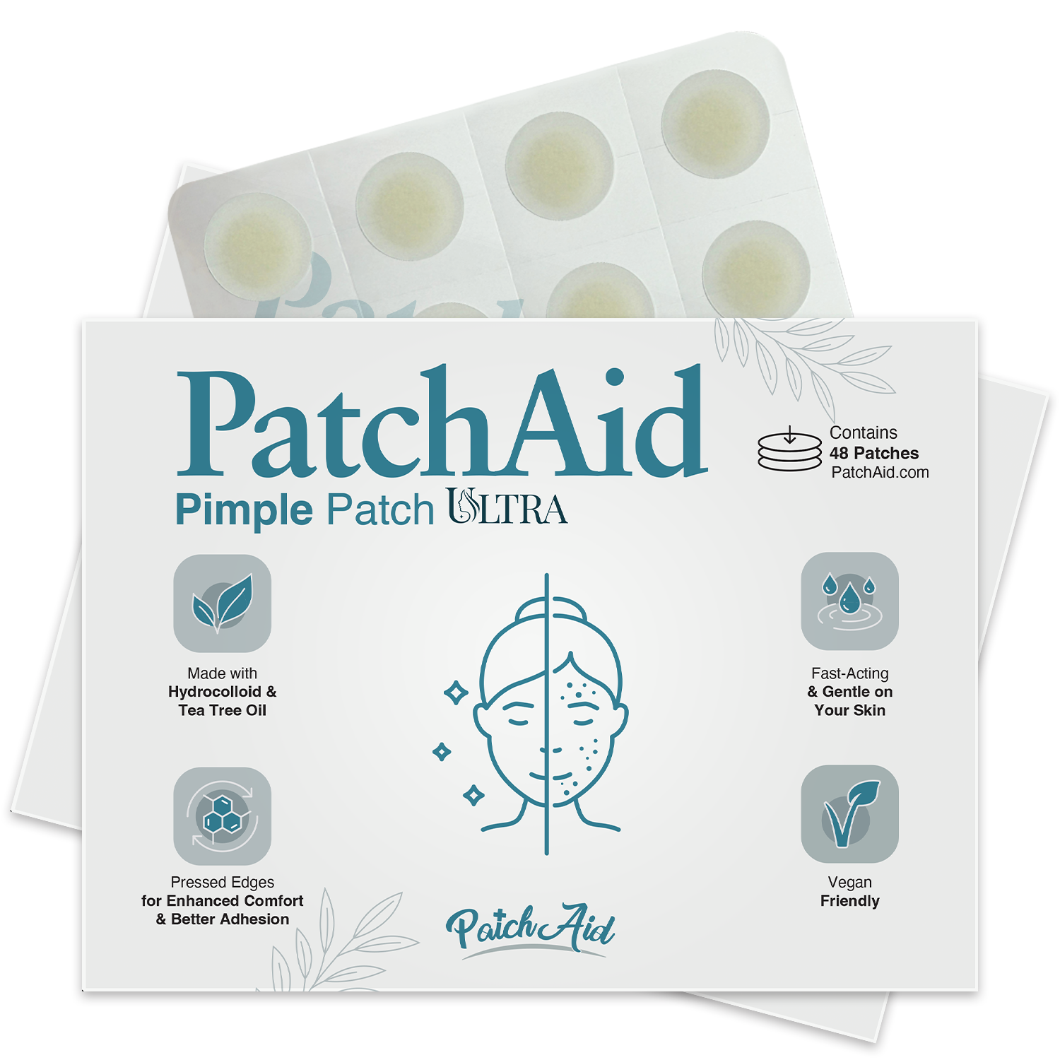 PatchAid - Wholesale Acne/Hydrocolloid Patch - Pimple Patch Ultra - Invisible with Tapered Edges0