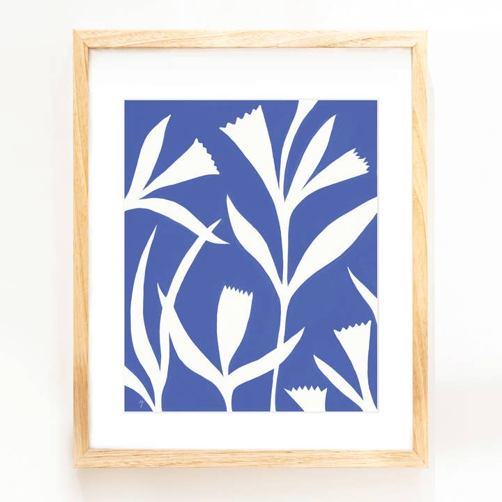 Estampado de flores azules - 8x10 para venta al por mayor de Elana Gabrielle
