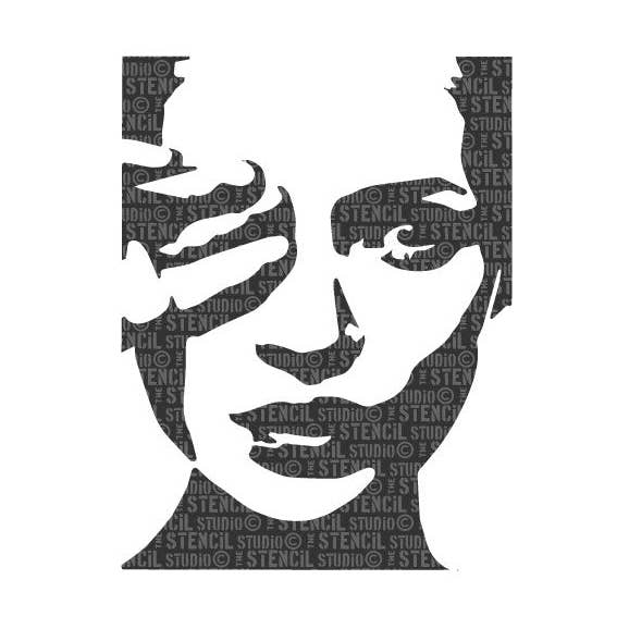 Estêncil Kate Moss por atacado de The Stencil Studio