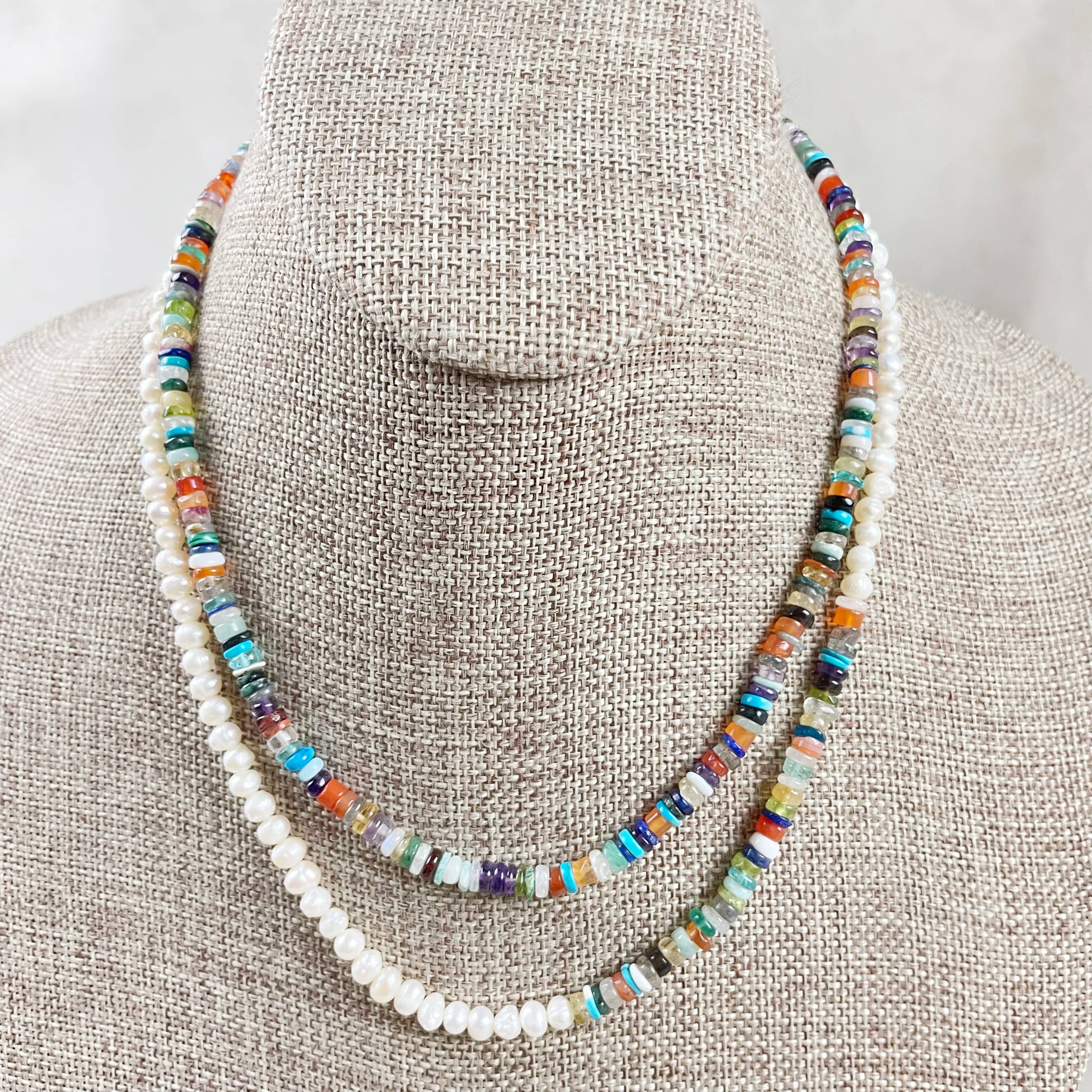 Ewelina Pas Jewelry - Wholesale Beaded/Pearl Necklace - Perla// Pearl Multi Gemstone Beaded Necklace8