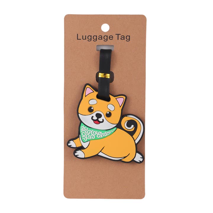 Shiba Inu Silicone Luggage Tag (12/300) for wholesale by Urban Tokyo