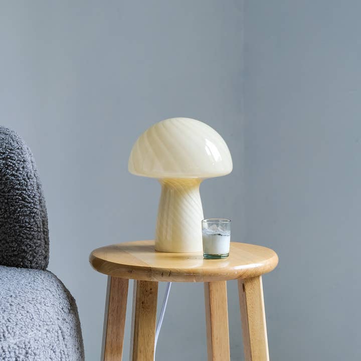Humber - Wholesale Accent/Desk Lamp - PETITE Glass Mushroom Lamp, Assorted Pack5