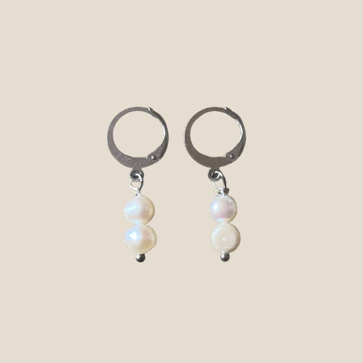 Earrings Mila two silver for wholesale by La Eva Store