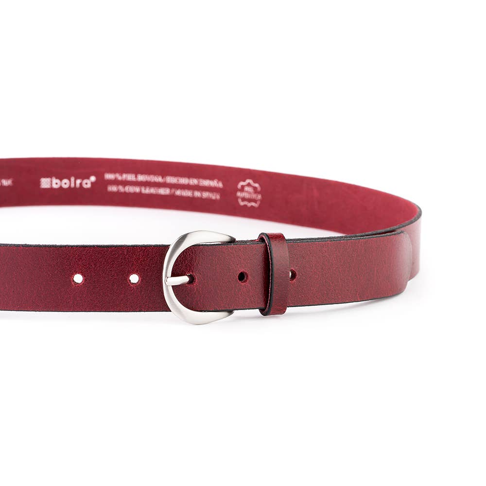 VALTICO - Wholesale Belt - Women's - Smooth leather belt with round buckle.4