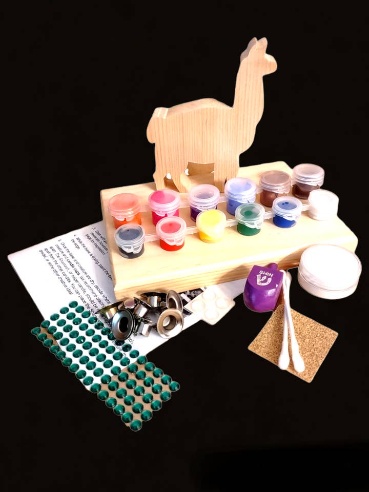 Llama Menorah Craft Kit for wholesale by Eclectic Judaica